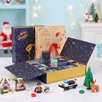 Boîte de calendrier de l'Avent en blocs de construction vides en gros, personnalisable, remplissable, mini-puzzle de briques magnétiques, emballage de compte à rebours de Noël