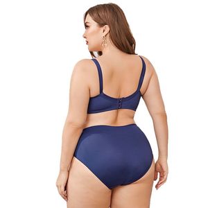 Low MOQ Plus Size Sutiã Esportivo Conjunto de Superfície Lisa Copo Completo das Mulheres Roupa Interior ComfortablePlus tamanho <span class=keywords><strong>Bra</strong></span> Conjunto - Product Image 3