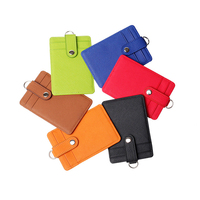 Porte-cartes d'identité en cuir PU de luxe avec logo personnalisé 76x110mm, étui portefeuille pour badge d'identité universitaire avec 1 fenêtre transparente pour carte d'identité