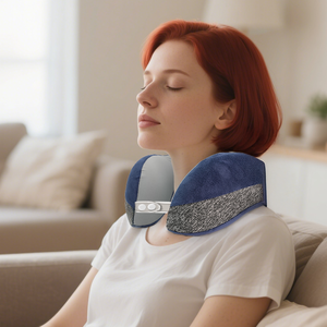 Bantal Leher Perjalanan Bentuk U Personalisasi Populer Grosir Oeko-Tex, Bantal Perawatan Ortopedi Portabel untuk Kursi Mobil dengan Fitur Memori - Product Image 3