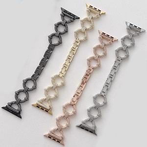 Correa de Metal Diamante en Forma de <span class=keywords><strong>O</strong></span> Única para <span class=keywords><strong>Apple</strong></span> <span class=keywords><strong>Watch</strong></span> 10 9 8 7 6 5 4 49mm 38/40mm 41mm 42/<span class=keywords><strong>44</strong></span>/45mm Pulsera Deportiva - Product Image 6