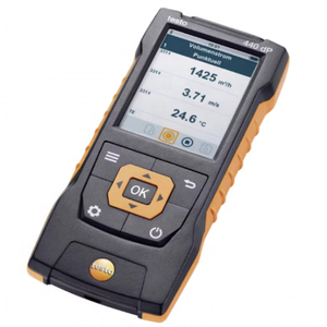 Testo 440 - Instrument de mesure de la vitesse de l'air et de l'IAQ pour tester les systèmes de ventilation et de climatisation, capteur de vitesse d'air Air V - Product Image 2