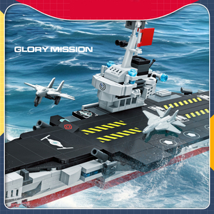 59251 <span class=keywords><strong>portaaviones</strong></span> 8 en 1 MOC DIY bloque ladrillos modelo niños montaje educativo conjunto de bloques de construcción juguete de colección de plástico - Product Image 2