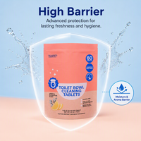 Tablette nettoyante pour toilettes de qualité alimentaire HZF701, biodégradable, en sachets refermables en plastique compostable, personnalisables