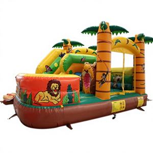 Opblaasbaar springkasteel, springkussen, opblaasbare springhuis, feest springcombinatie, glijbaan, kinderen, PVC/nylon, eenvoudige installatie - Product Image 6