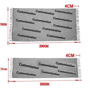 وشاح طويل بطباعة رقمية من فوق بالألوان فوق بالألوان البشمينية وشاح شال عرقي للنساء المسلمات - Product Image 1