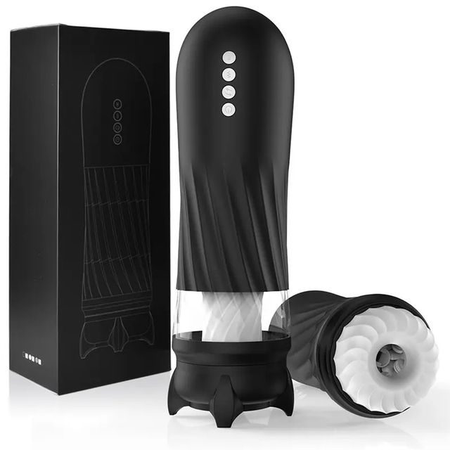 Automatic Male Masturbator Adult Sex Toys for Men With 3 Twisting and 5 Thrusting Vibration Modes Hands-Free Heating