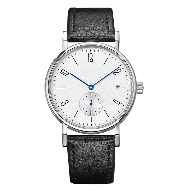 Custom Low Moq Design Unisex 316L Stainless Steel Ultra Thin Japan Quartz Small Hand Movement Minimalist Watch Man for Sale