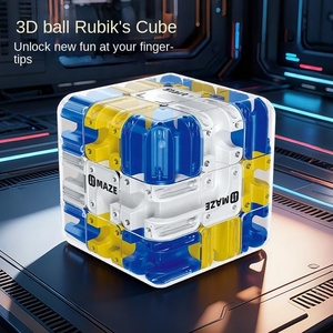 Nouveau Cube Magique Labyrinthe à Billes Transfrontalier à Trois Étapes, Jouet Éducatif pour Enfants, Développement de la Pensée Logique et Anti-Stress - Product Image 5