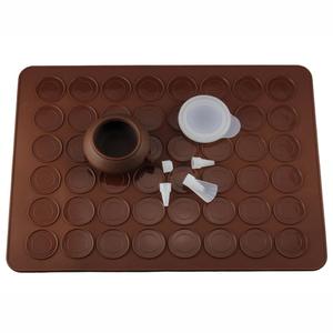 <span class=keywords><strong>Kit</strong></span> de cuisson pour macarons en silicone 48 cavités avec pot à tuyauterie et 4 buses - Product Image 4