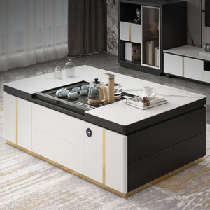 Mesa de Centro Inteligente Elevable con Tapa de Mármol, Recargable, Moderna, Diseño Cuadrado para Sala de Estar - Product Image 5