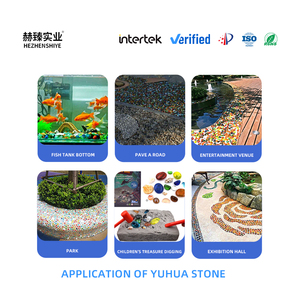 Fourniture de pierres décoratives paysagères de haute qualité, pierres naturelles de Yuhua pour la décoration de bâtiments, la décoration d'aquariums, les pierres de rivière pour routes. - Product Image 2