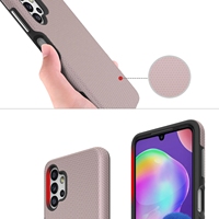 2in1 Net Hybrid Slim Armor TPU PC Phone Case pour Samsung Galaxy A32 A33 A53 A35 A34 A54 S25 S24 5G Armor Rugged Case