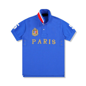 <span class=keywords><strong>Polo</strong></span> classique en coton pour homme avec logo de cheval brodé et motif lettres décontracté - Product Image 2