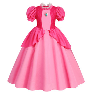 Costume de cosplay <span class=keywords><strong>Princesse</strong></span> Pêche pour films et séries TV, Robe Rosalina, Robes Lolita fantaisie pour filles pour fêtes d'anniversaire et carnaval pour enfants - Product Image 3