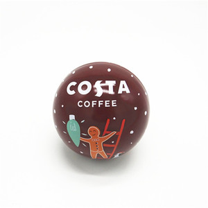 Caja de Almacenamiento de Metal Ecológica Personalizada con la Marca <span class=keywords><strong>COSTA</strong></span> Coffee, Apta para Alimentos, con Diseño de Hombre de Jengibre, para Dulces y Chocolate - Product Image 1