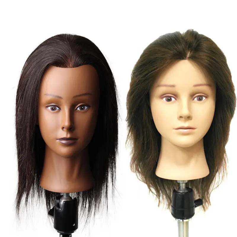 Wholesale Customization 100% human hear lash lift shoulders mannequin wig aesthetic dummy men training head with tripod