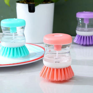 Fregador con dispensador de jabón Cepillos de fregado para limpieza con dispensador de jabón con botón pulsador - Product Image 1