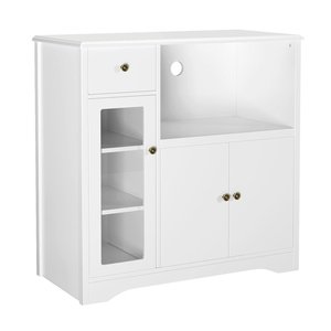 Aparador de Madera con Una Puerta, Mueble de Cocina Blanco Inteligente - Product Image 6