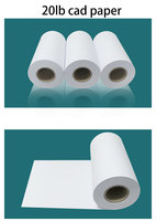 Papel de trazador Bond gráfico de dibujo de 24 36 pulgadas 20 # Cad personalizado de China al por mayor en rollos para impresora HP con núcleo de 2 pulgadas