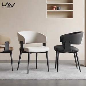 Silla de Comedor de Estilo Italiano para Restaurante u Hotel, Silla de Comedor de Lujo con Marco de Metal y Cuero para el Hogar - Product Image 5