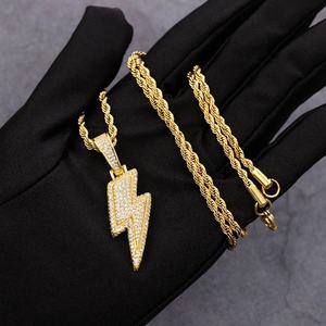 Yu Ying เครื่องประดับฮิปฮอปสำหรับเด็ก18K ชุบทองจี้เงินเพชรโมอิสซาไนท์ - Product Image 2