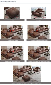 Modern Luxury Leather Secional Sofá Sofá <span class=keywords><strong>Set</strong></span> Modular Grandes Sofás Sofás Sofá Cama Preta Sala de estar para Sala Furniture Sales - Product Image 6