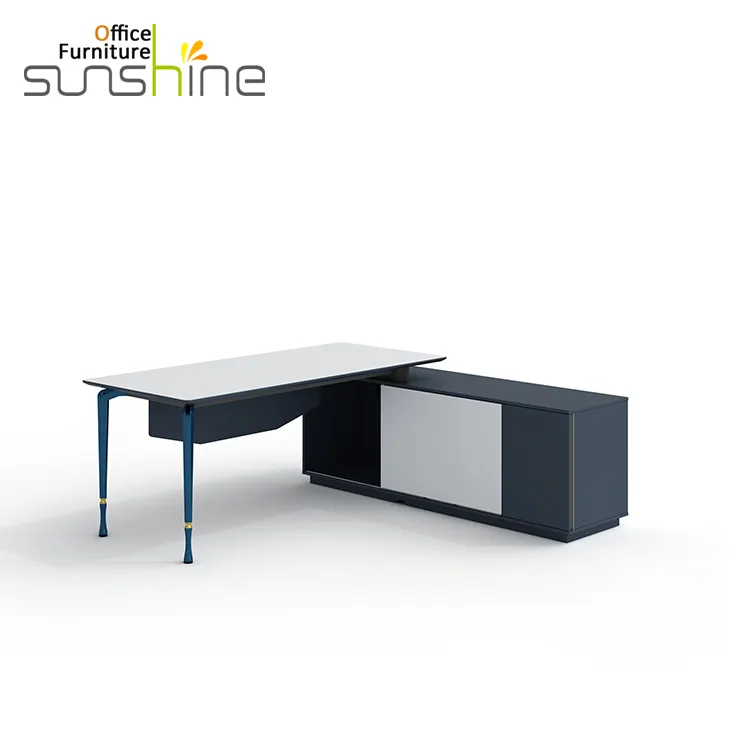 Sunshine Furniture-escritorio de oficina de madera para ejecutivos, diseño moderno, 2019