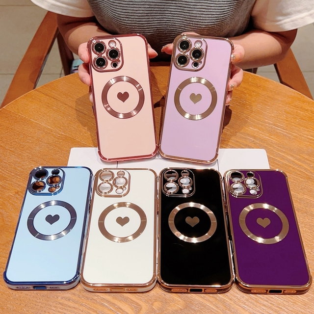 Bling Plating Magnetic Wireless Charge Soft TPU Case for Google Pixel 9 Pro XL 8 Pro 8A 7A Mobile Phone Cover