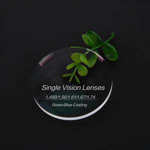 뜨거운 판매 렌즈 1.499/1.56/1.61/1.67/1.74 HMC/SHMC 싱글 비전 광학 렌즈 - Product Image 1