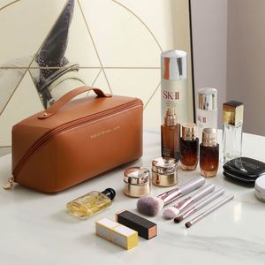 กระเป๋าเครื่องสำอางกันน้ำ PU แบบพกพา มีซิปปิด สำหรับผู้หญิง - Product Image 4