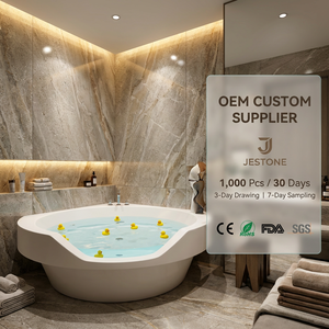 <span class=keywords><strong>Vasca</strong></span> da Bagno in Pietra Artificiale JESTONE OEM ODM Personalizzabile in Dimensioni e Colore, <span class=keywords><strong>Vasca</strong></span> Freestanding in Pietra Artificiale con Progettazione in 3 Giorni per Progetti Alberghieri di Lusso - Product Image 1