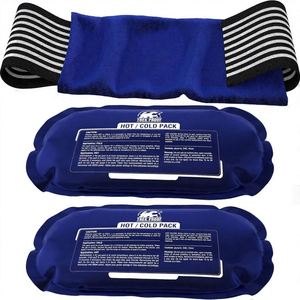 Pack de glace et enveloppe de gel chaud/froid 3 pièces populaires – favorise la récupération des douleurs articulaires/musculaires du genou, résistant au micro-ondes et réglable - Product Image 1