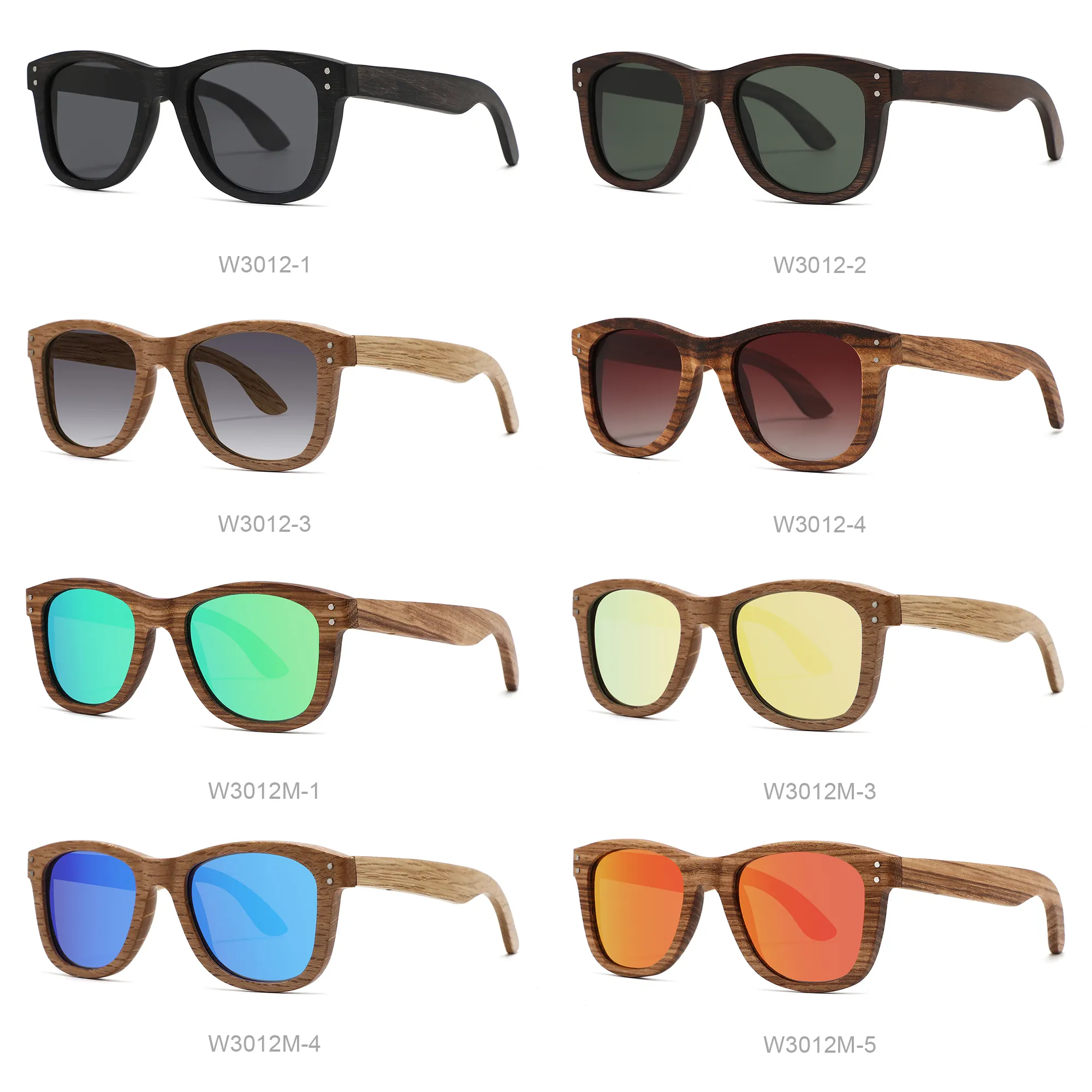 Good Quality Handmade Designer Polarized Wooden Sunglasses UV400 Shades Natural Wood Sun Glasses for Men