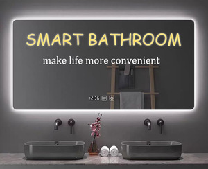 Espejo de 220V-12V con Interruptor táctil inductivo Estilo de ingeniería Control de pantalla de temperatura de tiempo Función de desempañamiento <span class=keywords><strong>Atenuador</strong></span> de tres/un solo color - Product Image 6