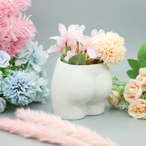 Macetero con forma <span class=keywords><strong>de</strong></span> culo para mujer, jarrón con forma <span class=keywords><strong>de</strong></span> flor, tapón <span class=keywords><strong>de</strong></span> drenaje, escultura atrevida, maceta Bohemia moderna única para decoración del hogar - Product Image 2