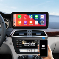 Route Factory, sistema de Audio de Radio Multimedia portátil para coche de 12,3 pulgadas, tablero Carplay Compatible con Mercedes Benz Clase C Linux