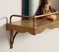 Étagère murale moderne en bois avec supports métalliques, étagère flottante pour le rangement et la décoration du salon, de la chambre et de la maison
