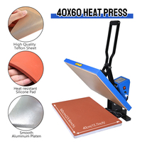 Presse à chaud manuelle haute pression 40x60cm pour sublimation de t-shirts, vente en gros d'usine XY-004