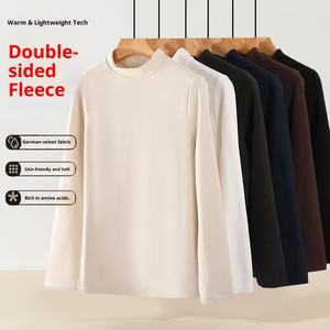 Nuova <span class=keywords><strong>Giacca</strong></span> Casual a Mezza Altezza con Fodera in Velluto su Entrambi i Lati per Uomo e <span class=keywords><strong>Donna</strong></span>, Tinta Unita, Imbottita e Riscaldante - Product Image 4