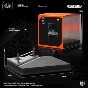 Modèle de voiture à l'échelle 1:64, mini scène de rue, verdure, mur gris, route, <span class=keywords><strong>garage</strong></span>, place de stationnement, cadeau d'anniversaire pour garçon - Product Image 2