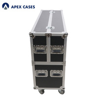 APEX CASES - Estuche de Aluminio Personalizado de Alta Resistencia para Monitor de Pantalla Plana LED LCD Plasma TV, Estuche de Transporte Ajustable Doble de 43-50 Pulgadas