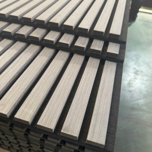 Paneles de Pared Acústicos de Listones de Madera, Chapa de Madera Natural, Paneles Decorativos Absorbentes de Sonido <span class=keywords><strong>para</strong></span> <span class=keywords><strong>Paredes</strong></span> <span class=keywords><strong>Interiores</strong></span> - Product Image 2