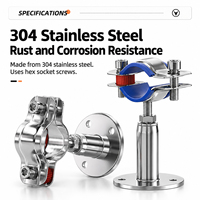 Support télescopique réglable en hauteur en acier inoxydable 304 pour fixation de tubes d'eau PPR