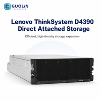 Boîtier de stockage direct Lenovo ThinkSystem D4390 4U 90 baies 24G SAS JBOD DAS pour l'entreprise, extension de stockage haute densité