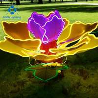 Anpu Lighting - Guirnalda de Luces LED RGB Gigantes con Motivo Floral, Luces de Colores Cambiantes, Resistentes al Agua para Exteriores, Decoración Navideña/Halloween para el Hogar y el Jardín