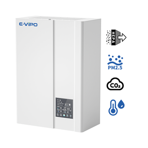 เครื่องฟอกอากาศติดผนัง E-VIPO คาร์บอน สำหรับห้องนอน ห้องนั่งเล่น ควบคุมผ่านแอพ WiFi ระบบระบายอากาศแบบไหลทางเดียวเพื่ออากาศบริสุทธิ์ - Product Image 3