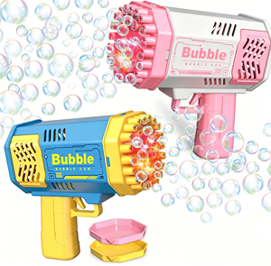 Pistola de Burbujas Automática de 40 Agujeros para Niños Pequeños con Solución para Burbujas, Recuerdos de Fiesta, Juguetes para Niños y Niñas de 4 a 8 Años, Regalos de Cumpleaños - Product Image 1