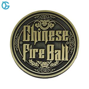 China dragón 3D latón antiguo de Metal Chellenge moneda para recuerdo - Product Image 4