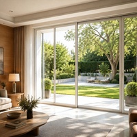 Fenêtre coulissante fixe en alliage d'aluminium HUACAI avec design moderne et fonction insonorisante pour projets architecturaux de villas